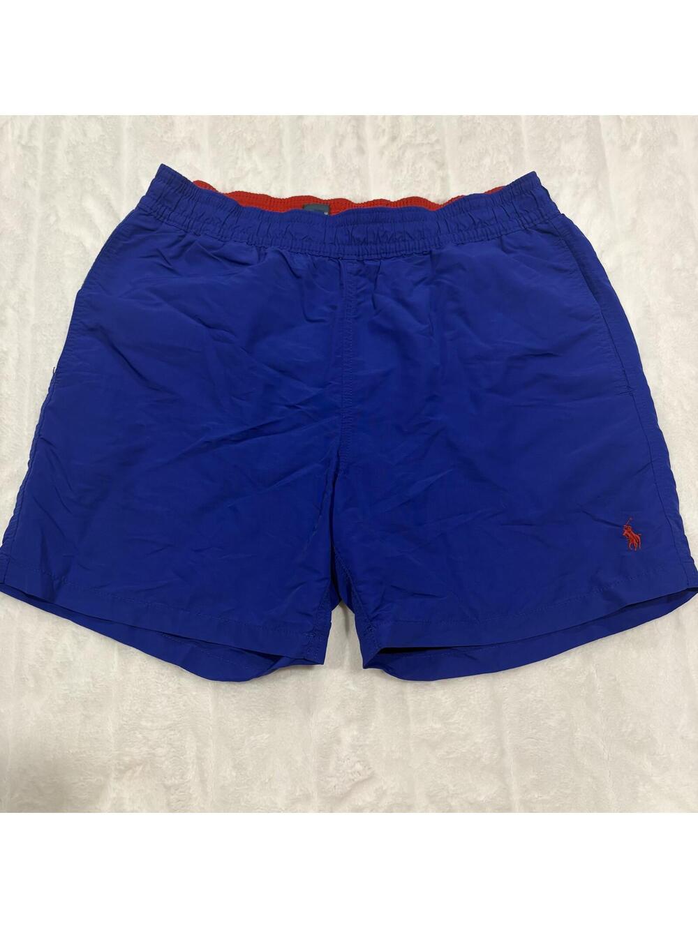 Polo Ralph Lauren Pony Men's Blue Nylon Swim Shorts Size Medium Comfortable